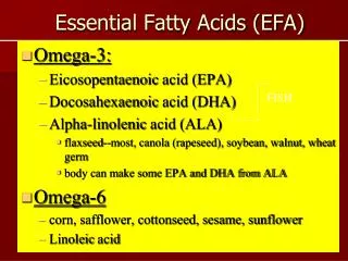 Essential Fatty Acids (EFA)