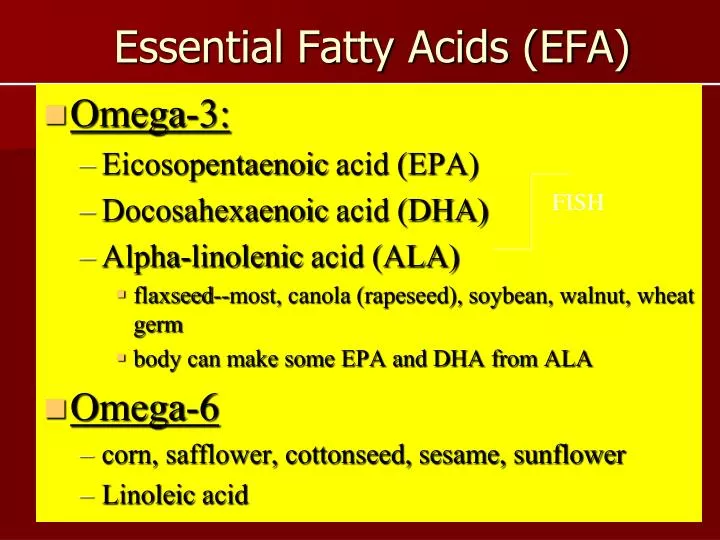 essential fatty acids efa