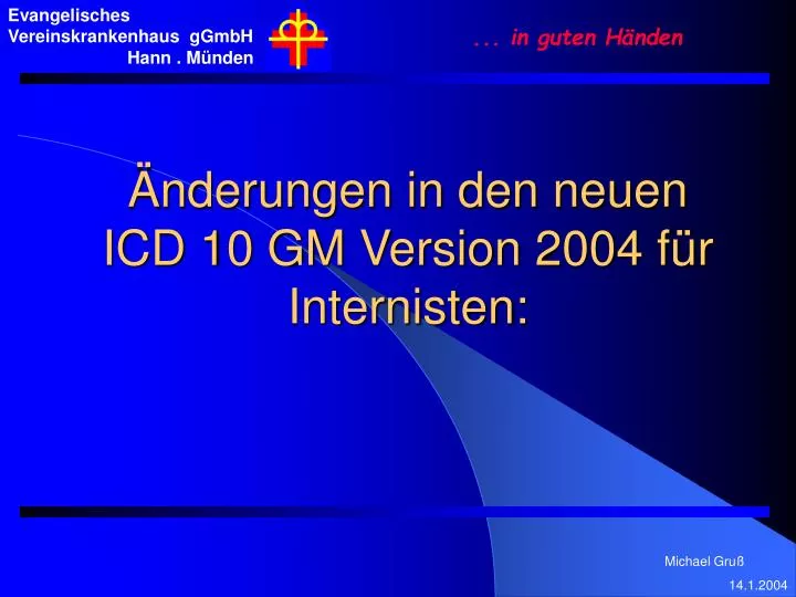 nderungen in den neuen icd 10 gm version 2004 f r internisten
