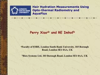 Hair Hydration Measurements Using Opto -thermal Radiometry and AquaFlux