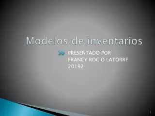 modelos de inventarios