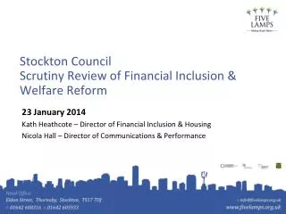 Stockton Council Scrutiny Review of Financial Inclusion &amp; Welfare Reform