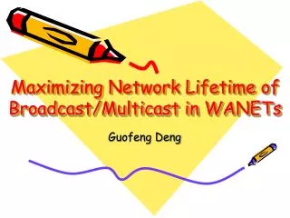 Maximizing Network Lifetime of Broadcast/Multicast in WANETs