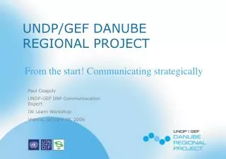 UNDP/GEF DANUBE REGIONAL PROJECT
