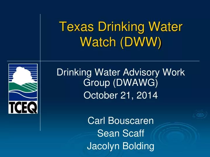 texas drinking water watch dww