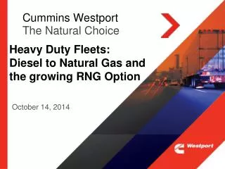 Cummins Westport The Natural Choice