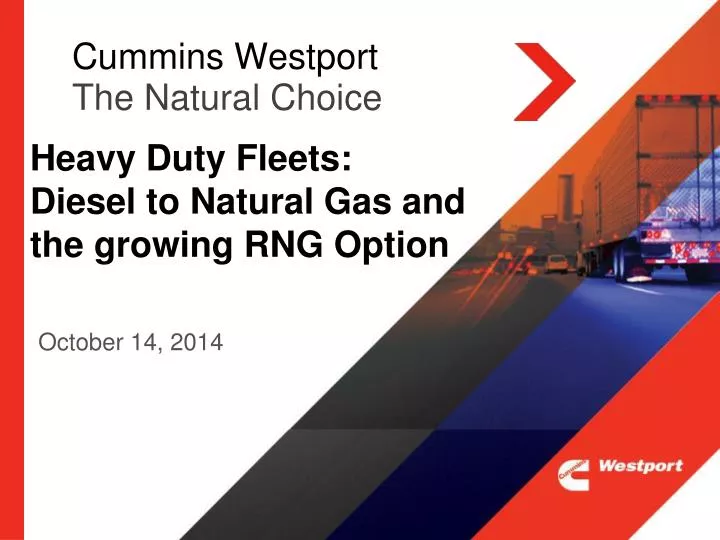 cummins westport the natural choice