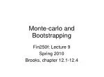 Monte-carlo and Bootstrapping - slide 1