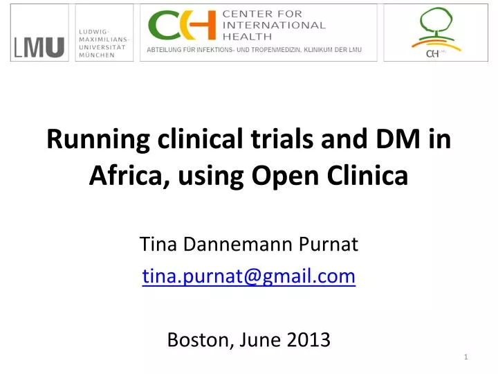 running clinical trials and dm in africa using open clinica
