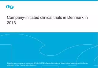 Company-initiated clinical trials in Denmark in 2013