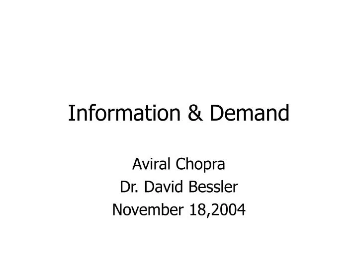 information demand