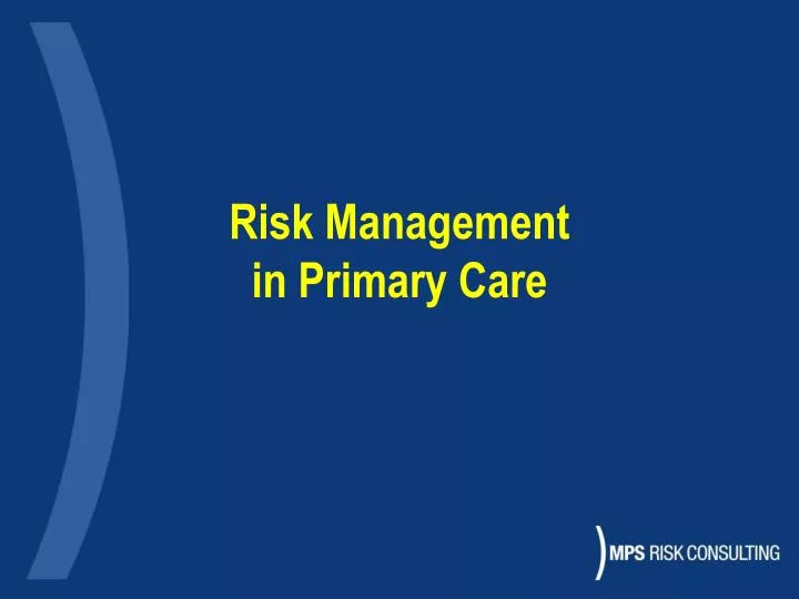risk management in primary care