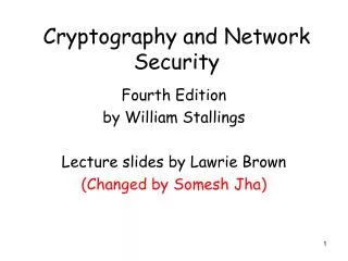 cryptography and network security