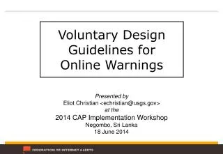 Voluntary Design Guidelines for Online Warnings
