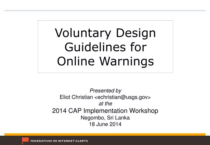 voluntary design guidelines for online warnings