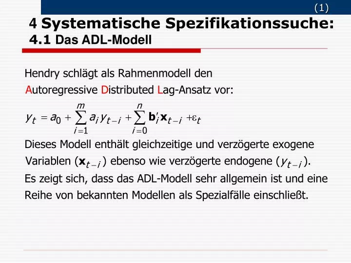 4 systematische spezifikationssuche 4 1 das adl modell