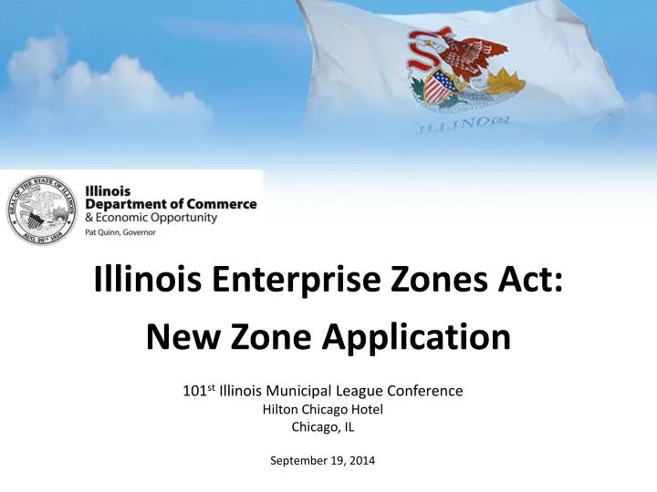illinois enterprise zones act new zone application
