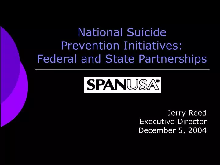 national suicide prevention initiatives federal and state partnerships