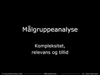 m lgruppeanalyse