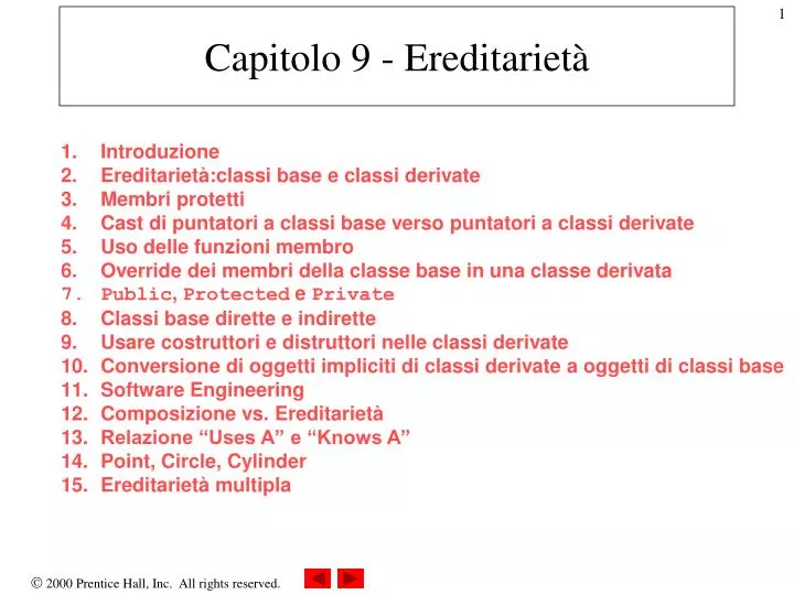 capitolo 9 ereditariet