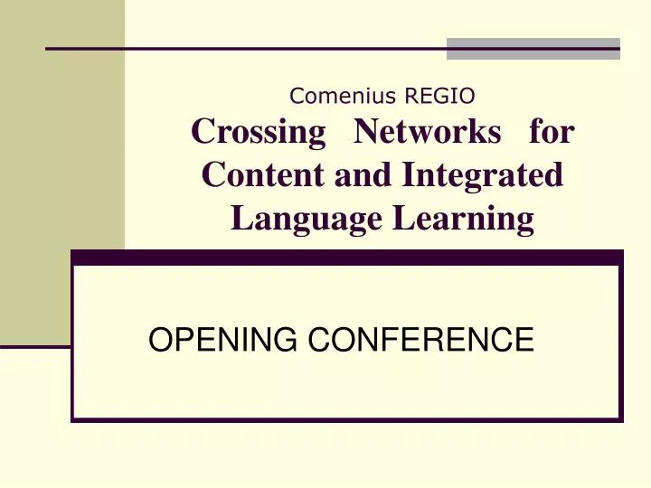 comenius regio crossing networks for content and integrated language learning