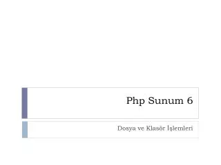 php sunum 6