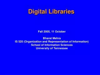 Digital Libraries