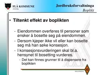 jordbruksforvaltninga boplikt