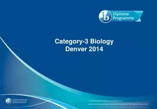 Category-3 Biology Denver 2014