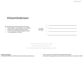 Virksomhedsnavn: