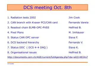 DCS meeting Oct. 8th
