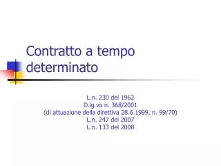 contratto a tempo determinato