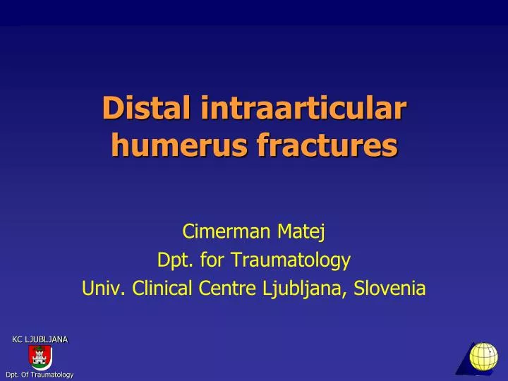 distal intraarticular humerus fractures