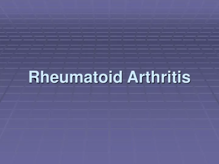 rheumatoid arthritis