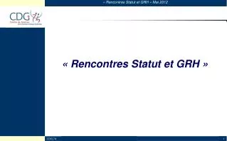 rencontres statut et grh