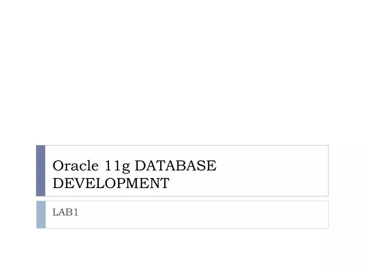 oracle 11g database development
