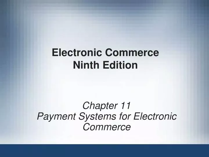 electronic commerce ninth edition