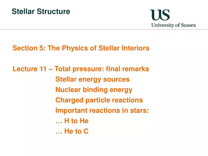 stellar structure