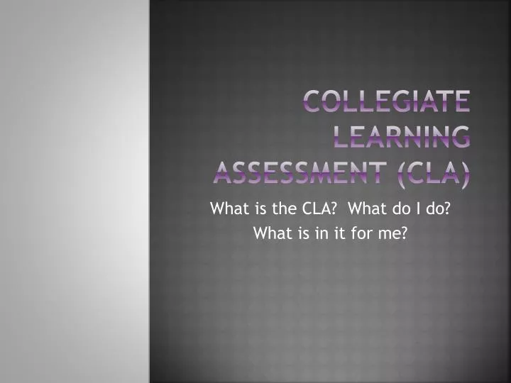 collegiate learning assessment cla