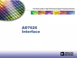 AD7626 Interface