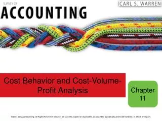 Cost Behavior and Cost-Volume-Profit Analysis