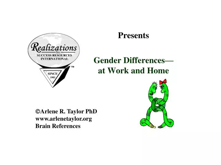 presents gender differences at work and home