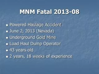 MNM Fatal 2013-08