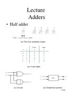 Lecture Adders - slide 1