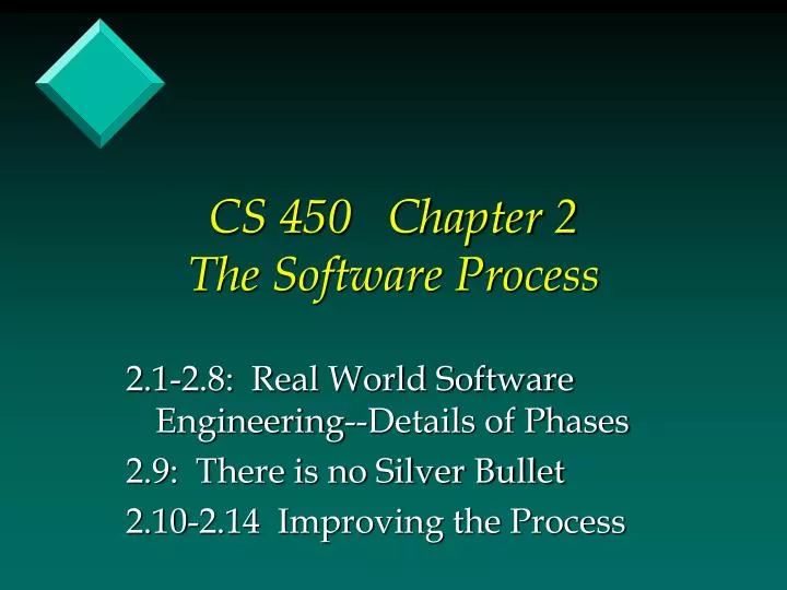 cs 450 chapter 2 the software process