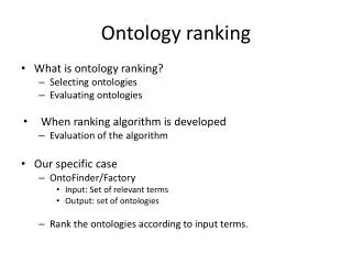 Ontology ranking