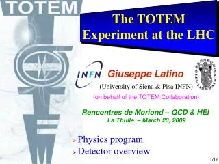 The TOTEM Experiment at the LHC