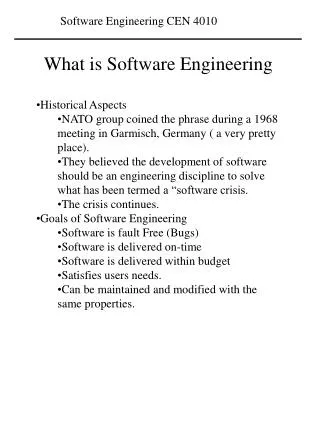 What is Software Engineering Historical Aspects