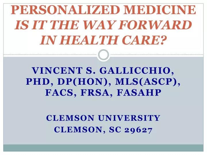 personalized medicine is it the way forward in health care
