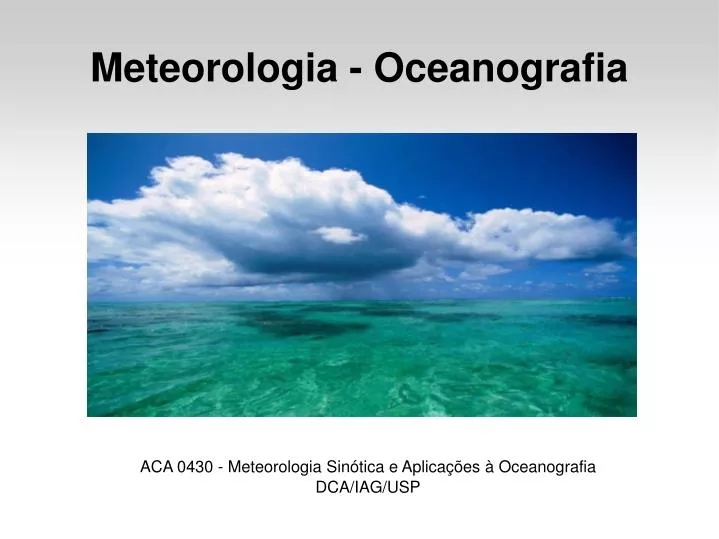 meteorologia oceanografia